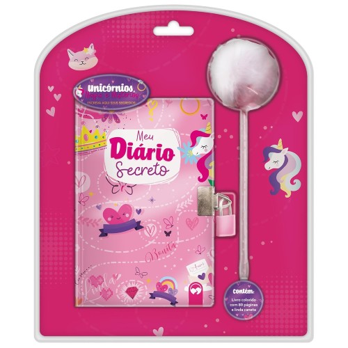 VALE - LIVRO DIARIO POMPOM UNICORNIO
