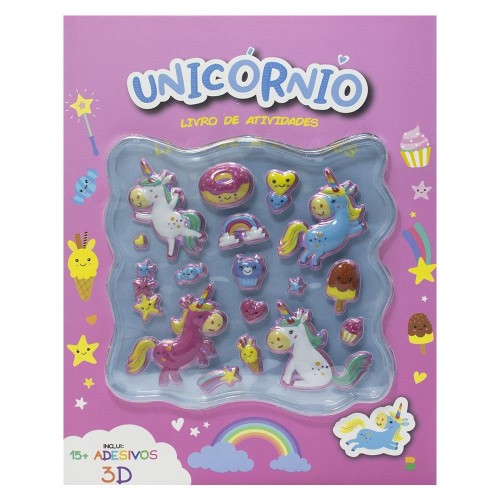 TL - ADESIVOS 3D - LIVROS DE ATIVIDADES: UNICORNIO