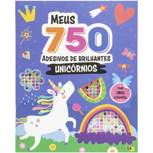 TL - MEUS 750 ADESIVOS BRILHANTES - COLORIR - UNICORNIOS