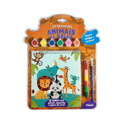 MAGIC KIDS - PINTAR, CRIAR E SONHAR! - KIT DE PINTURA ANIMAIS DA SELVA
