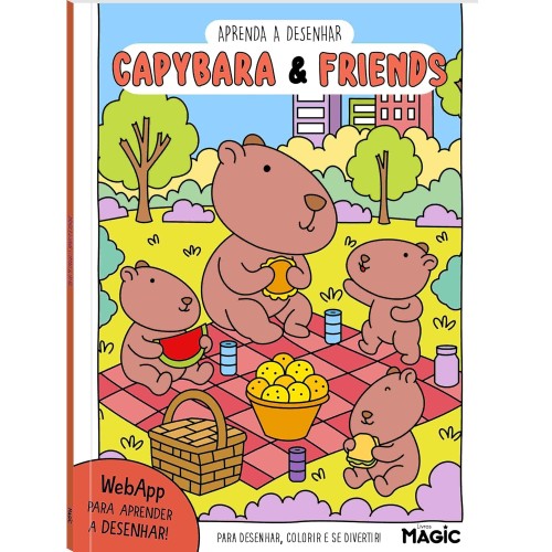 MAGIC KIDS - LIVRO DE COLORIR BOBBIE GOODS - APRENDA A DESENHAR CAPYBARAS