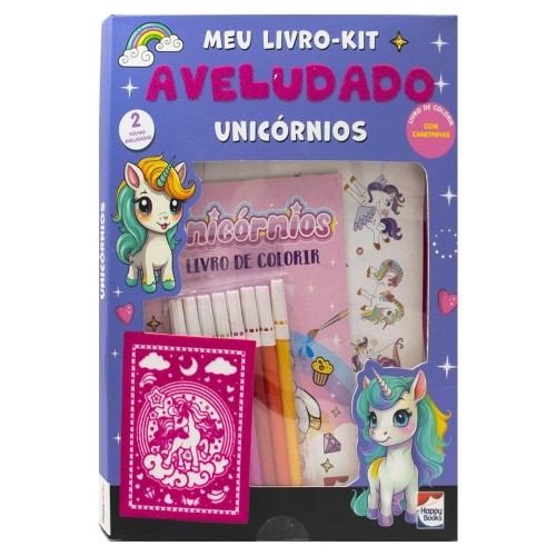 HAPPY - MEU LIVRO AVELUDADO - UNICORNIOS