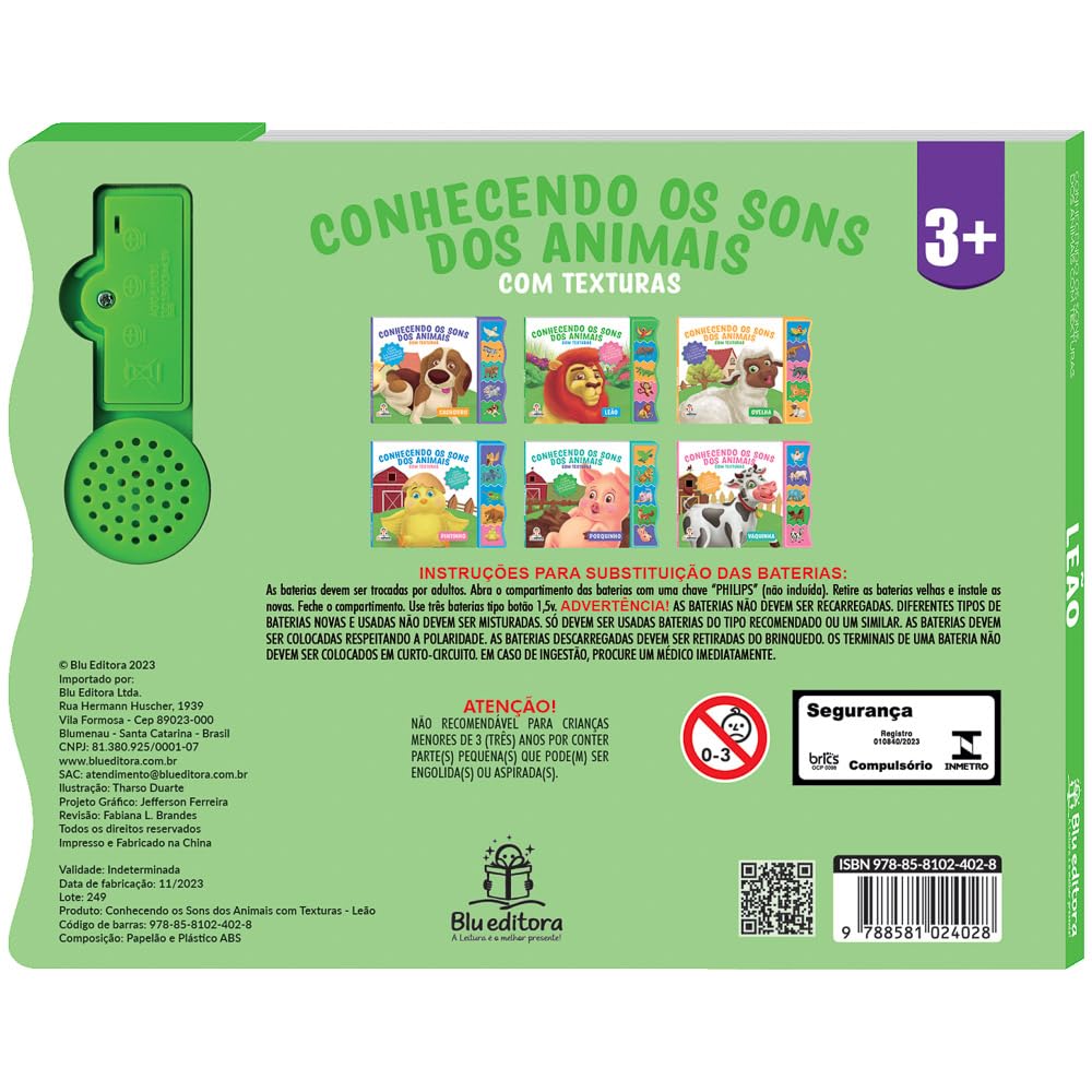 BLU EDITORA - CONHECENDO OS SONS COM TEXTURAS - LEAO - Imagem 2