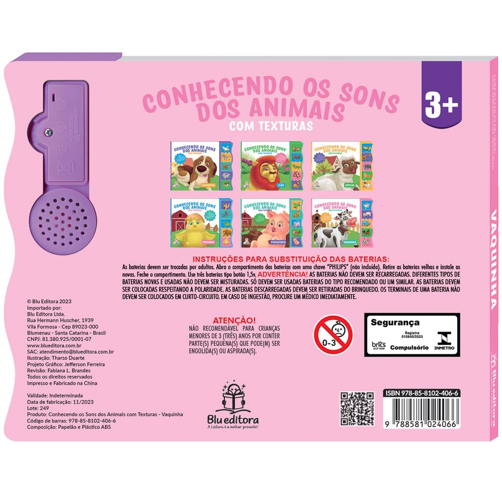 BLU EDITORA - CONHECENDO OS SONS COM TEXTURAS - VAQUINHA - Imagem 2