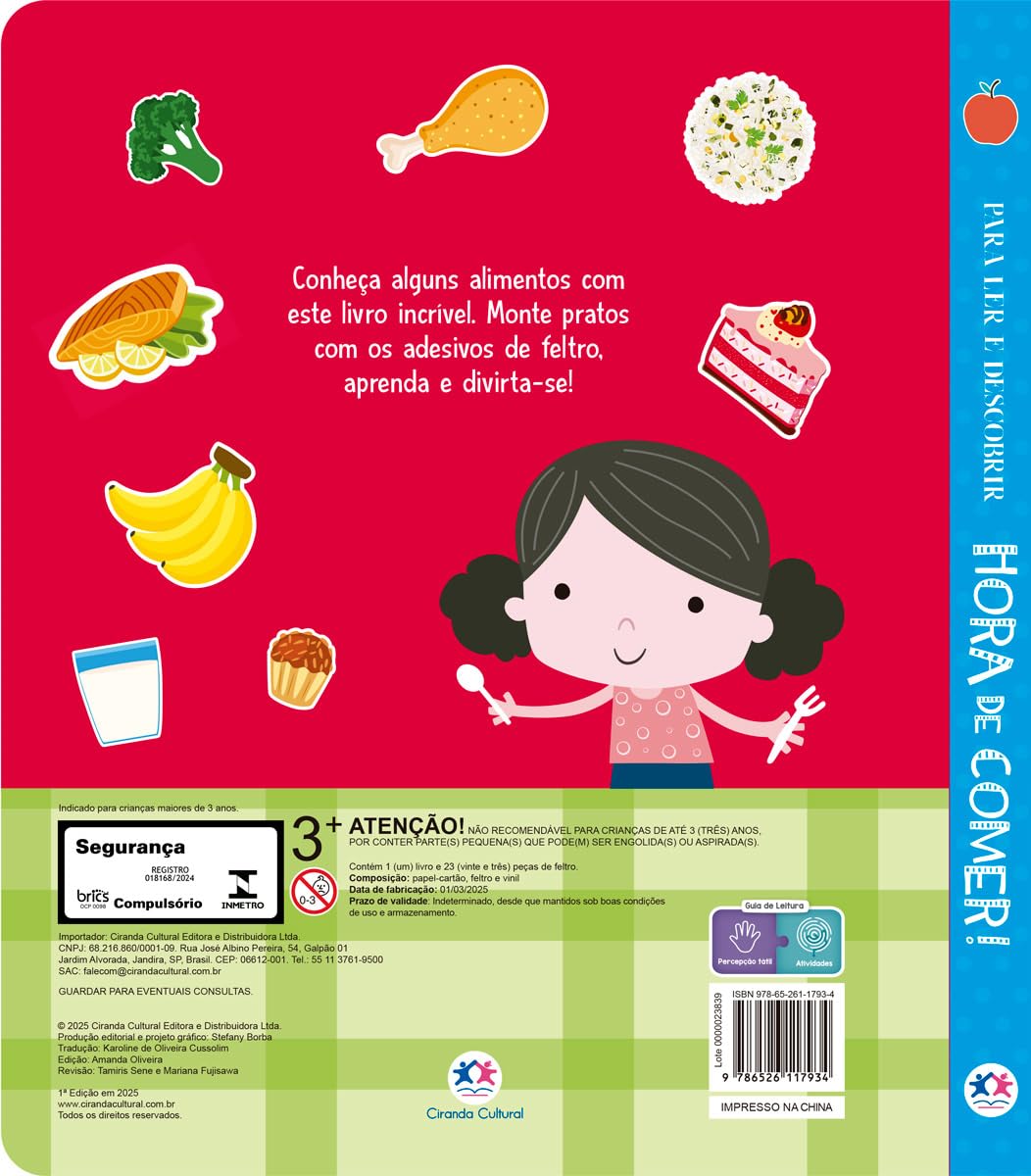 CIRANDA CULTURAL - PARA LER E DESCOBRIR (FELTRO) - HORA DE COMER - Imagem 3