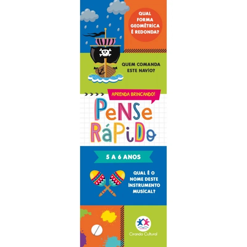 CIRANDA CULTURAL - PENSE RAPIDO - 5 A 6 ANOS (FLASH CARDS)