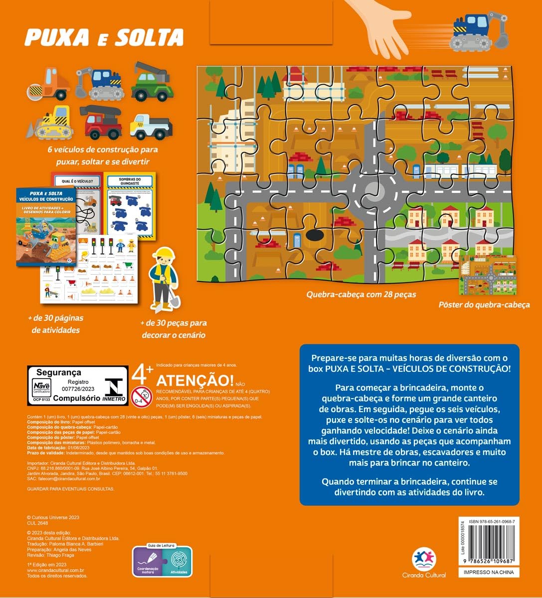 CIRANDA CULTURAL - PUXA E SOLTA - VEICULOS DE CONSTRUCAO - Imagem 2