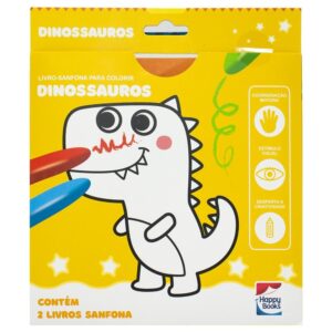 HAPPY BOOKS - LIVRO-SANFONA PARA COLORIR - DINO