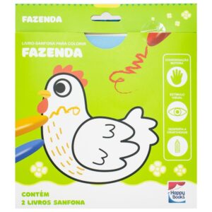 HAPPY BOOKS - LIVRO-SANFONA PARA COLORIR - FAZENDA