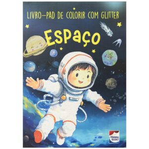 HAPPY BOOKS - LIVRO-PAD DE COLORIR COM GLITTER - ESPACO