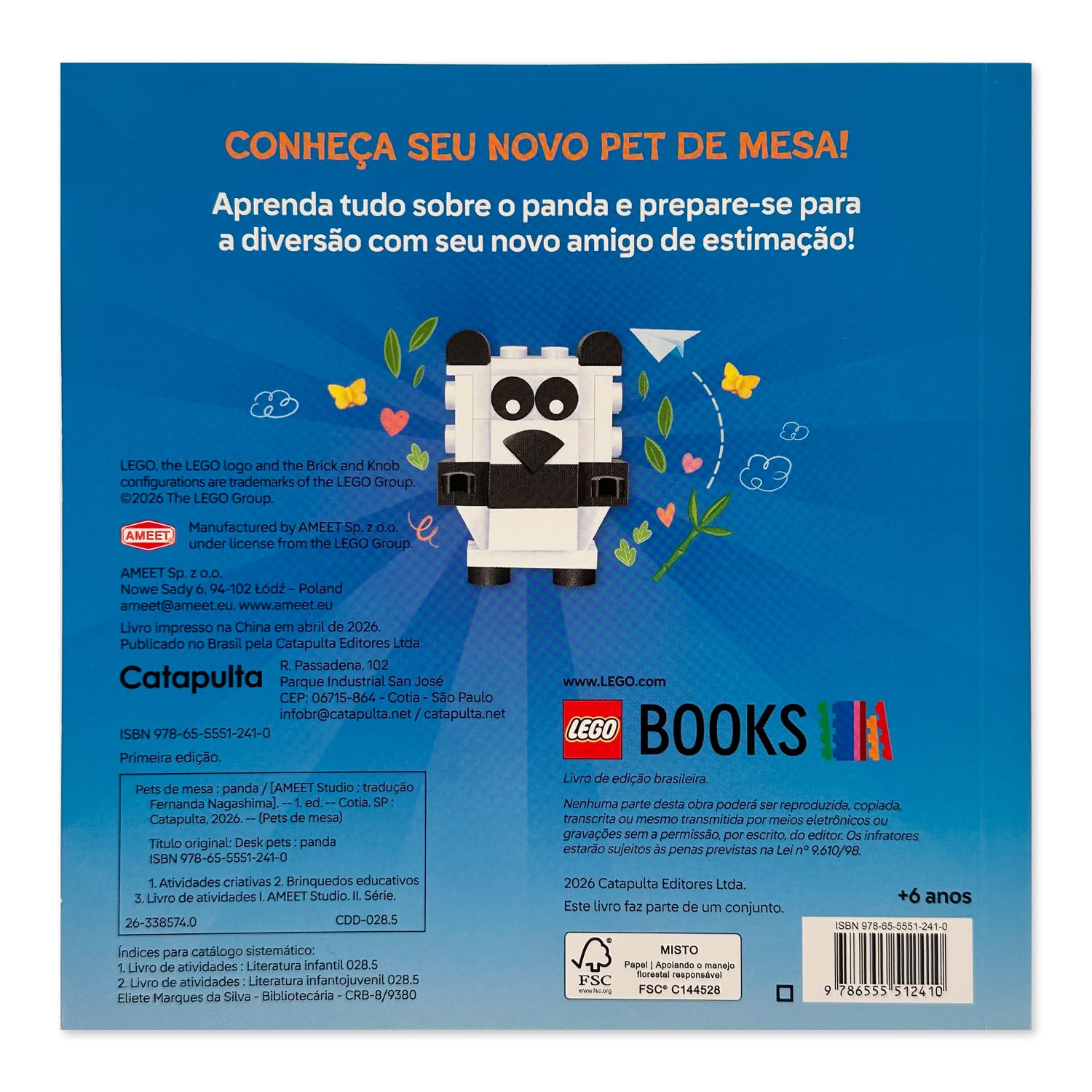 CATAPULTA - LEGO BOOKS PETS DE MESA - PANDA - Imagem 2