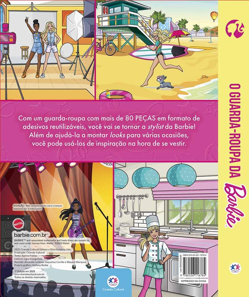 CIRANDA CULTURAL - LIVRO ADESIVOS BARBIE - O GUARDA-ROUPA DA BARBIE - Imagem 4