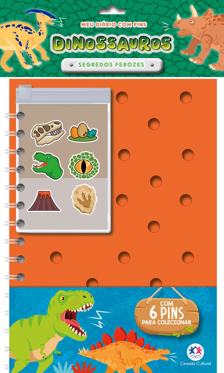 CIRANDA CULTURAL - MEU DIARIO COM PINS - DINOSSAUROS