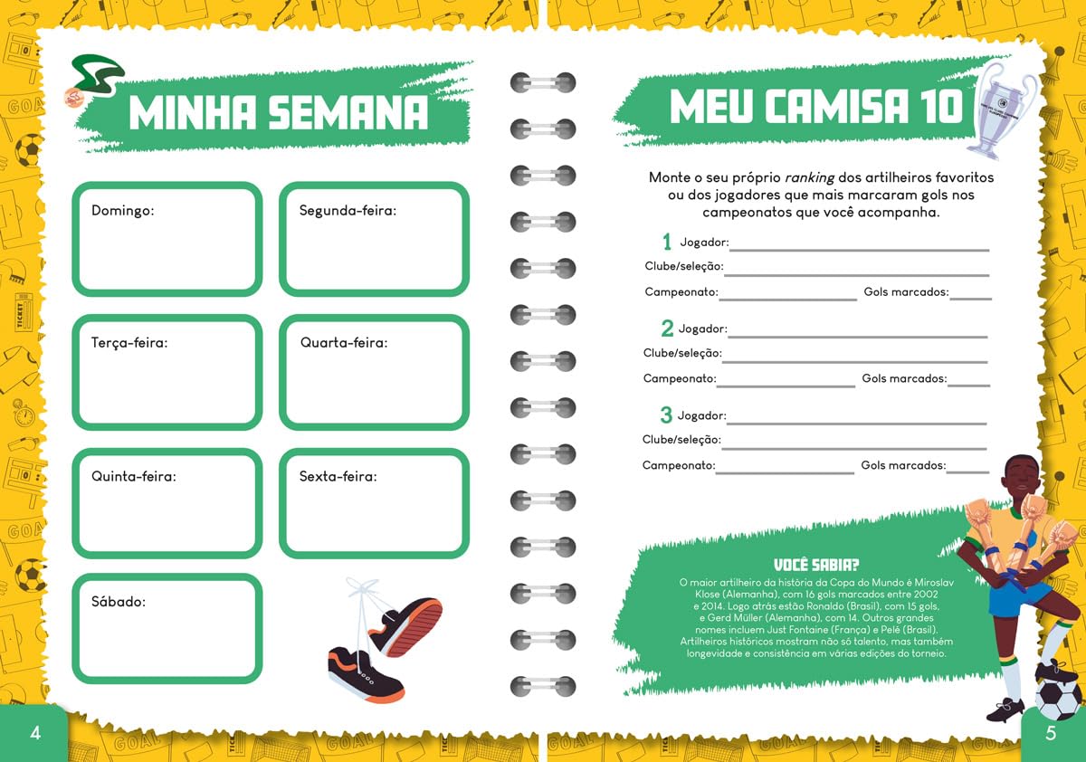 CIRANDA CULTURAL - MEU DIARIO COM PINS - FUTEBOL - Imagem 2