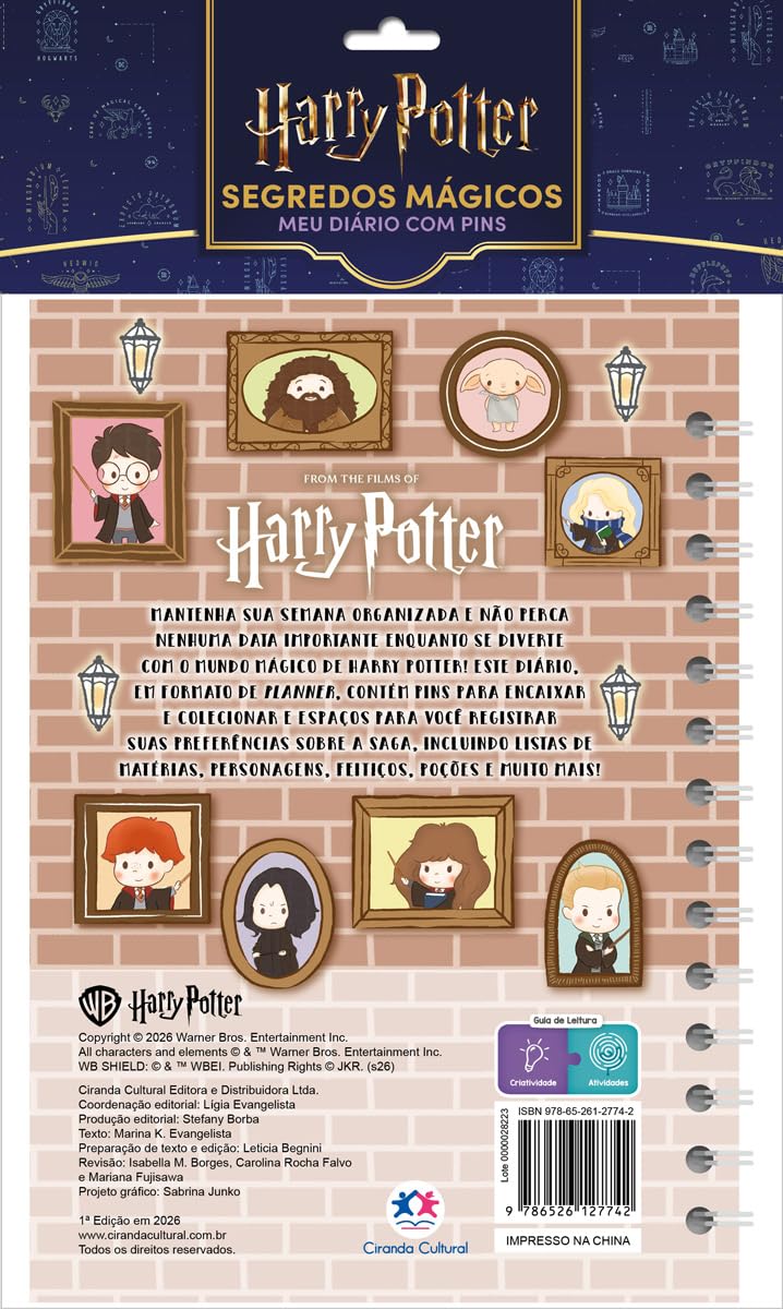 CIRANDA CULTURAL - MEU DIARIO COM PINS - HARRY POTTER - Imagem 3